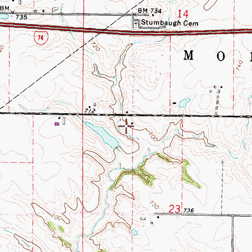 Topographic Map of Science Hill School (historical), IL