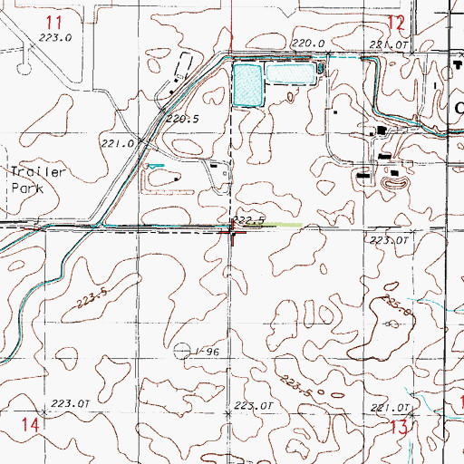 Topographic Map of Excelsior School (historical), IL