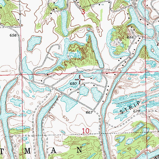 Topographic Map of Fisher Lake, IL