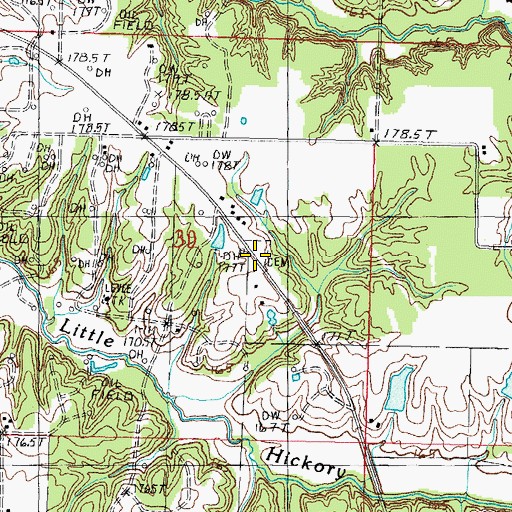 Topographic Map of German Reformed Cemetery, IL