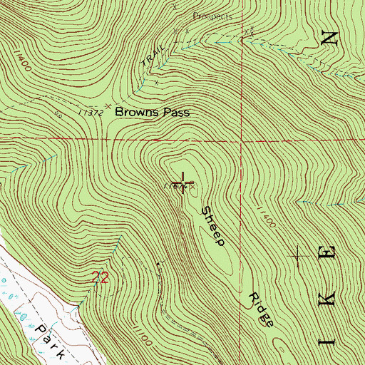 Topographic Map of Sheep Ridge, CO