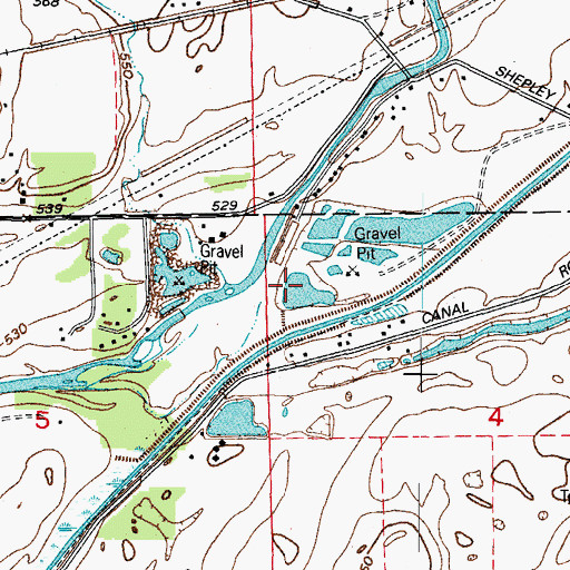Topographic Map of Dupage Feeder (historical), IL