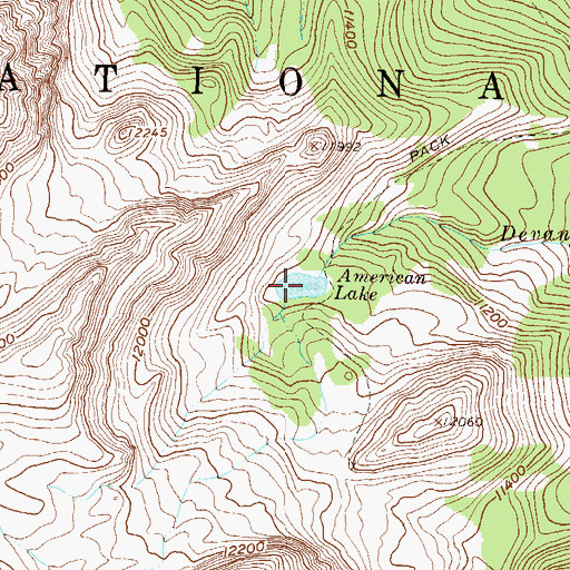 Topographic Map of American Lake, CO