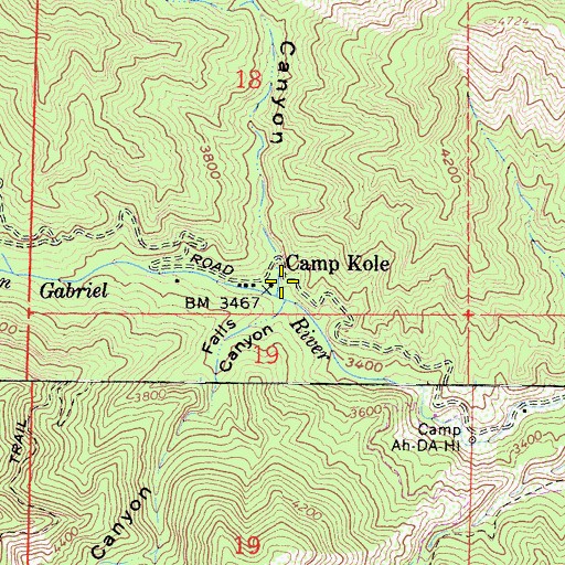 Topographic Map of Valley Forge, CA
