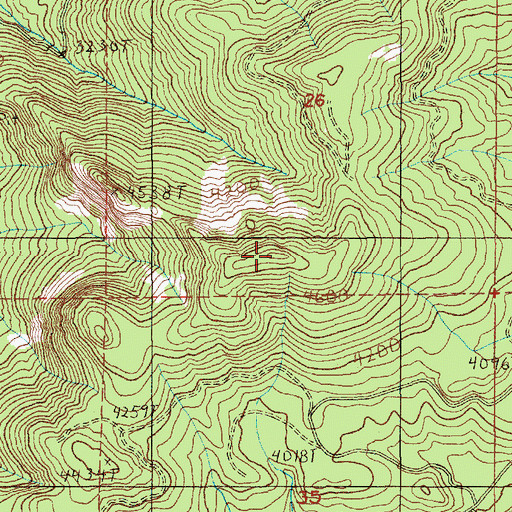 Topographic Map of Huss Ridge, OR