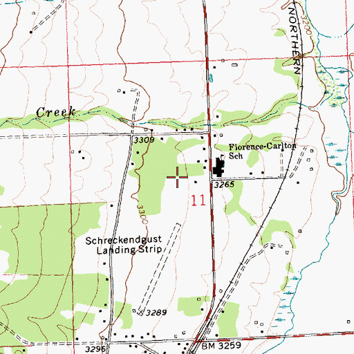 Topographic Map of Florence Christian Academy, MT
