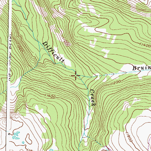 Topographic Map of Bruin Creek, CO