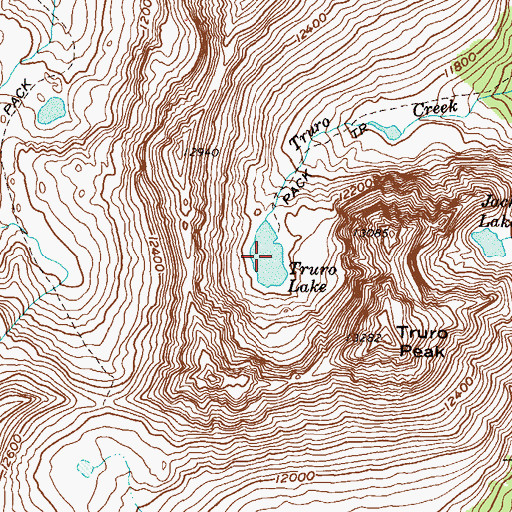 Topographic Map of Truro Lake, CO