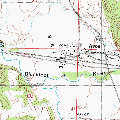 Topographic Map of Echo Valley Campground, MT