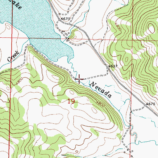 Topographic Map of Rhea City (historical), MT