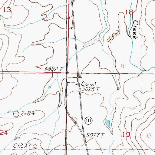 Topographic Map of Halfway House (historical), MT