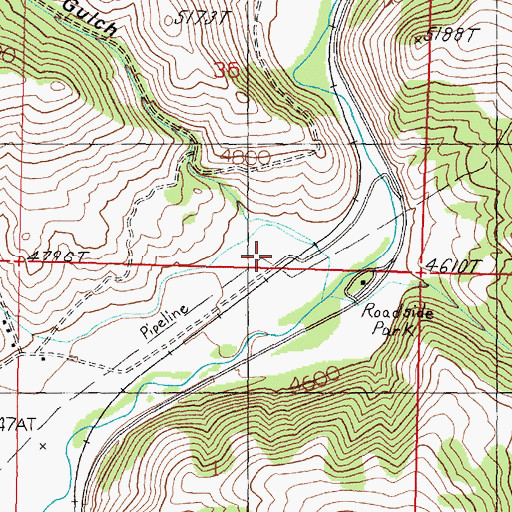 Topographic Map of Bradley (historical), MT