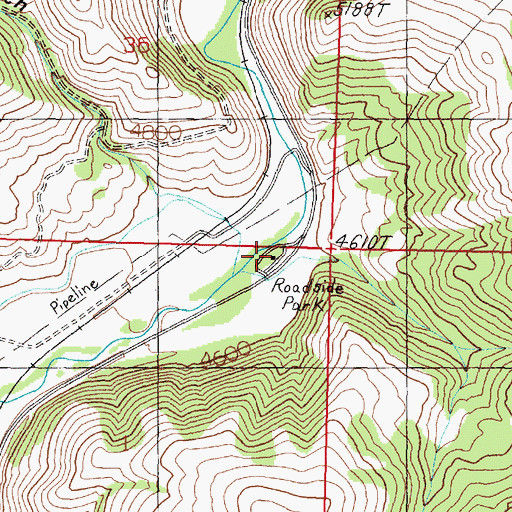 Topographic Map of Valley of a Thousand Haystacks Historical Marker, MT