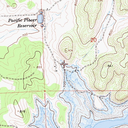 Topographic Map of Oak Knoll Recreation Area, CA