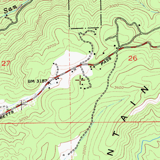 Topographic Map of Cedar Vista, CA