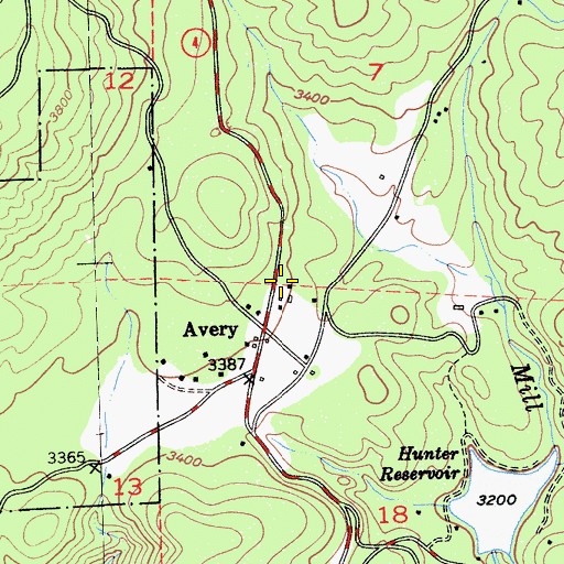 Topographic Map of Saint Claires Episcopal Church, CA