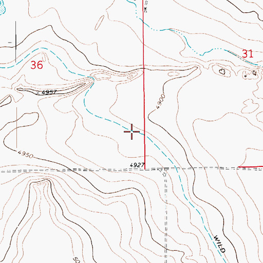 Topographic Map of Wild Horse Ditch, CO