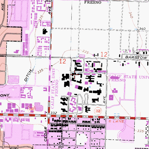 Topographic Map of McKee Fiske Building, CA