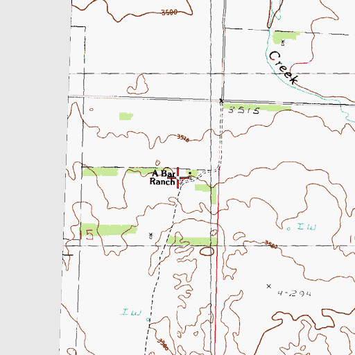 Topographic Map of A Bar Ranch, NE