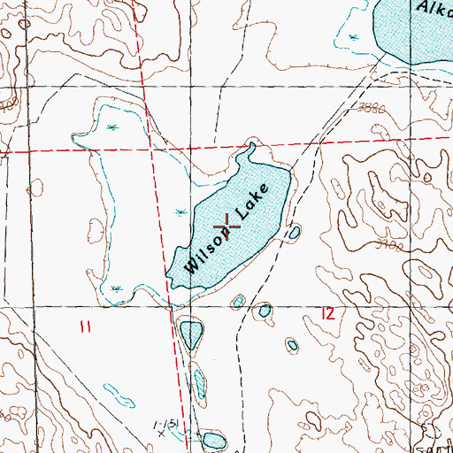 Topographic Map of Wilson Lake, NE