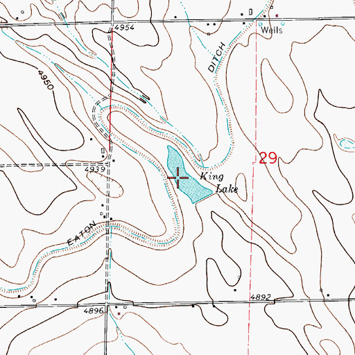 Topographic Map of King Lake, CO