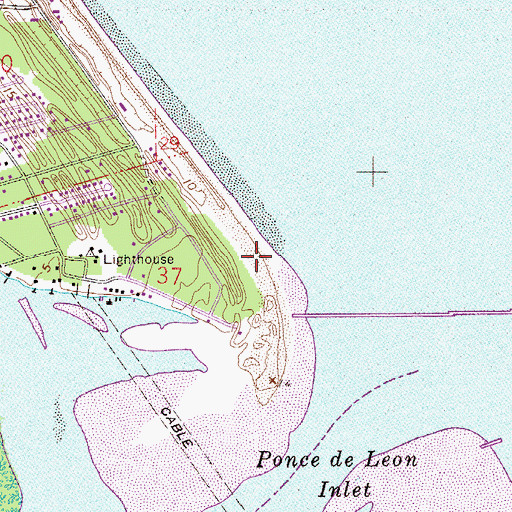 Topographic Map of Ponce Park, FL