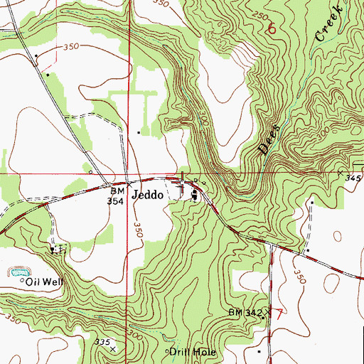 Topographic Map of Poplar Springs Cemetery, AL
