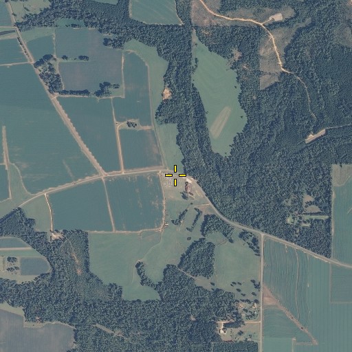 Aerial/Satellite Image of Poplar Springs Cemetery, AL