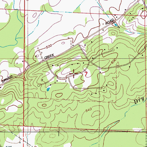 Topographic Map of Montalla Acres, AL