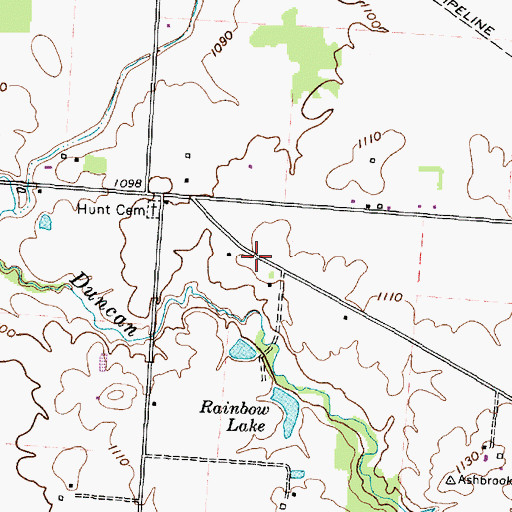 Topographic Map of Wickhieser Cemetery, OH