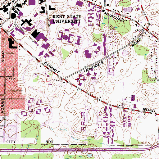 Topographic Map of Altmann Hall, OH