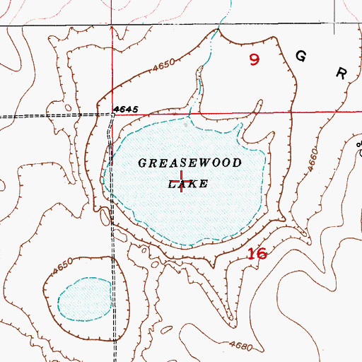 Topographic Map of Greasewood Lake, CO