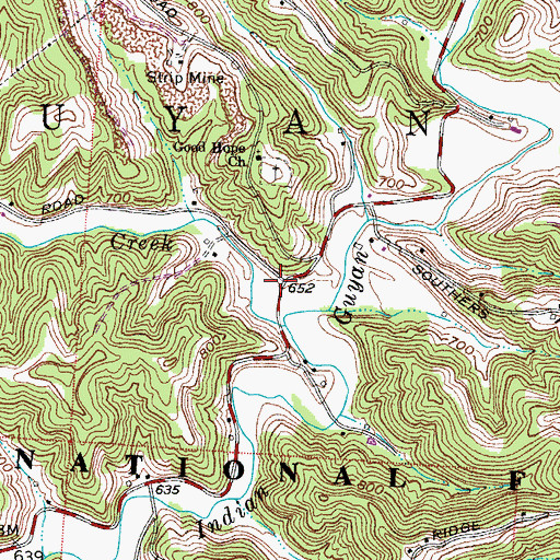 Topographic Map of Good Hope, OH