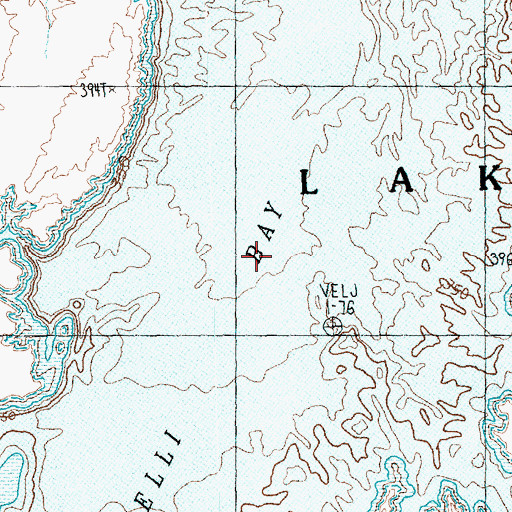 Topographic Map of Bonell Bay, AZ