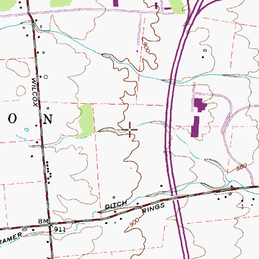 Topographic Map of George Geary Ditch, OH