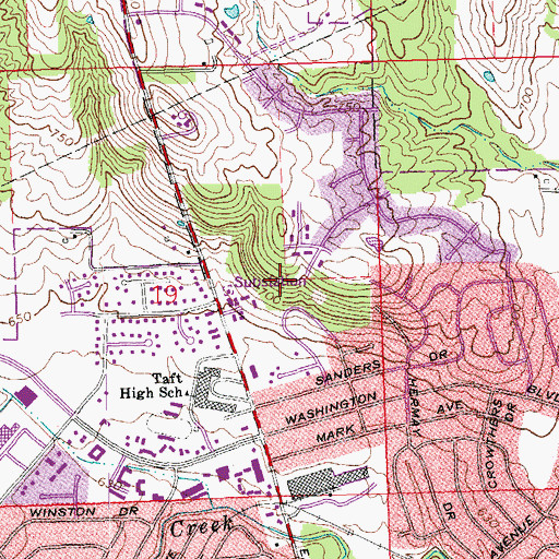 Topographic Map of Virginia Avenue Park, OH