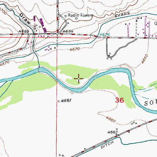 Topographic Map of Lower Latham Drain, CO