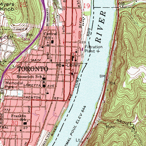 Topographic Map of Toronto Wesleyan Church, OH