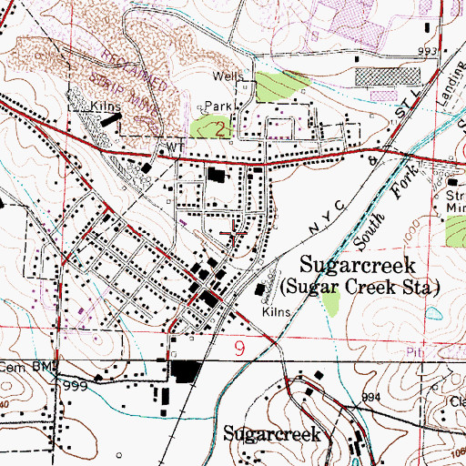 Topographic Map of Sugarcreek Methodist Church, OH