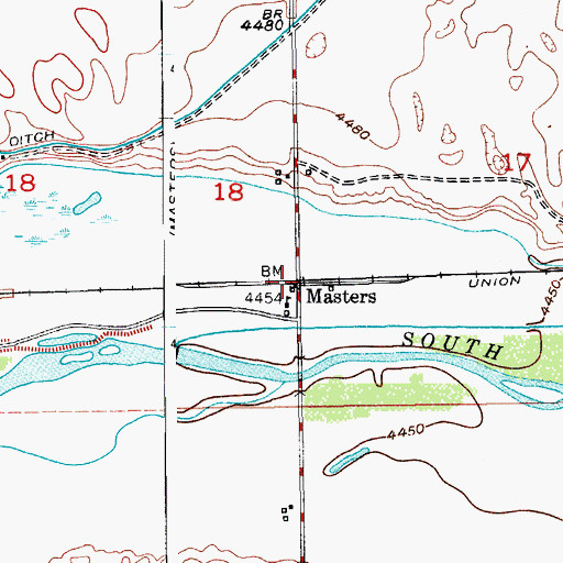 Topographic Map of Masters, CO