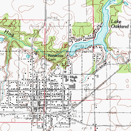 Topographic Map of Watertower Park, IL
