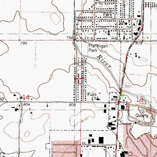 Topographic Map of Askvig Addition, IL