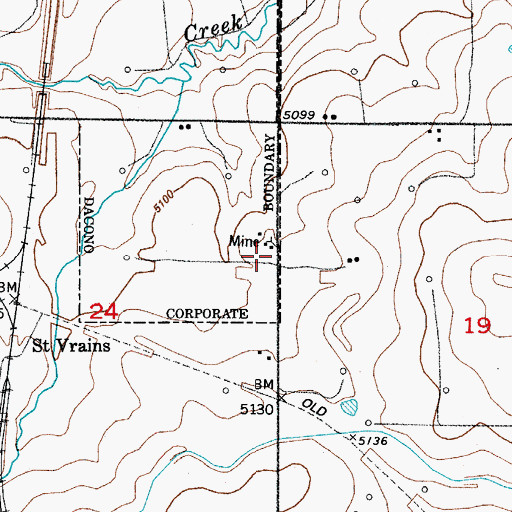Topographic Map of Lincoln Mine, CO