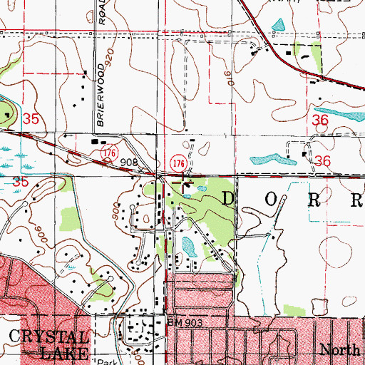 Topographic Map of Christian Fellowship Church, IL