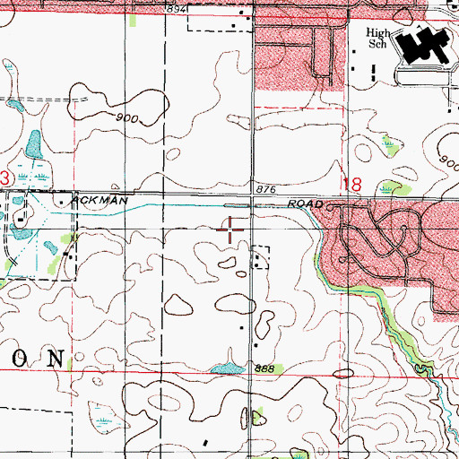 Topographic Map of Robert Leathers Playground, IL
