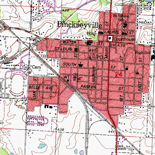 Topographic Map of Zion Lutheran Church, IL