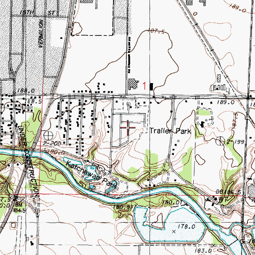 Topographic Map of Carriage Lane Estates, IL