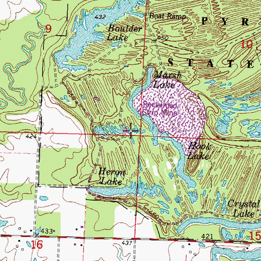 Topographic Map of Elm Lake, IL