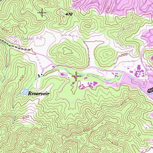Topographic Map of Indian Valley Colleges Library, CA