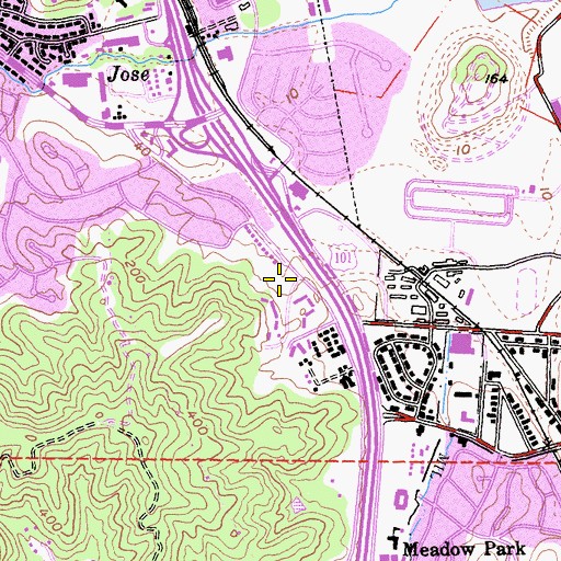 Topographic Map of Lois Curtin Park, CA